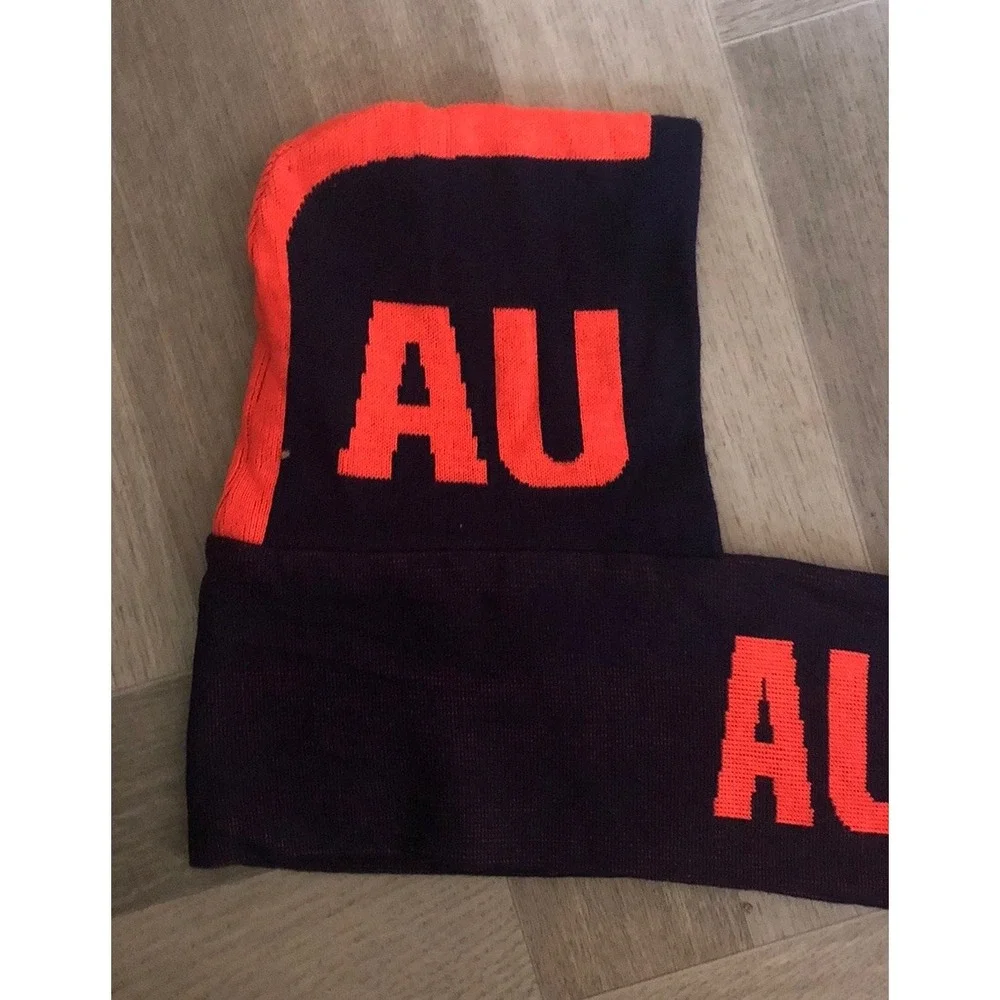 Auburn University Hooded Scarf with Pockets Navy Blue Orange 66